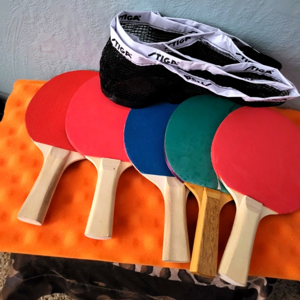 TABLE TENNIS Set Wooden Paddles with Net